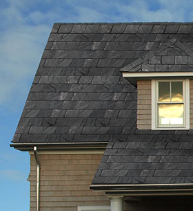 Sample of Buckingham Gray Black Wet, Simulated Roof