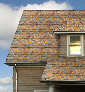 Sample of Autumn Shades Dry, Simulated Roof