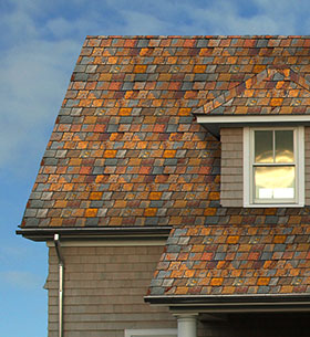 Sample of Autumn Shades Wet, Simulated Roof