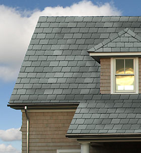 Sample of Brazilian Gray Green Dry, Simulated Roof